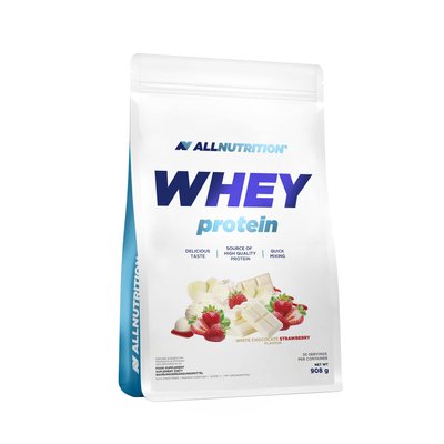 AllNutrition Whey Protein Білий Шоколад-Полуниця 908г 100-39-1452256-20 фото