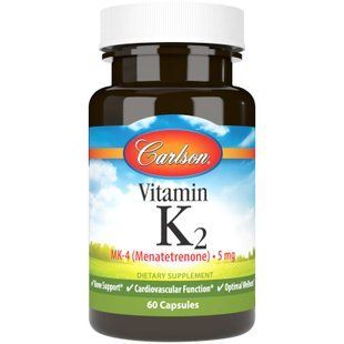 Carlson Laboratories Vitamin K2 as MK-4 5 mg 60 capsules 2023-10-4553 фото