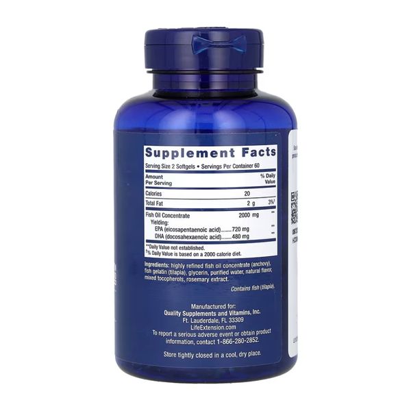 Life Extension Mega EPA/DHA 120 softgels 2022-10-1929 фото