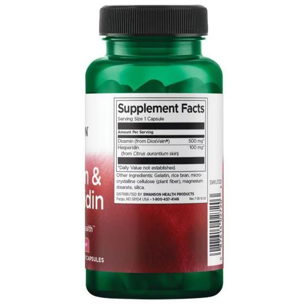 Swanson Diosmin & Hesperidin - Featuring DiosVein 60 capsules 2022-09-0222 фото