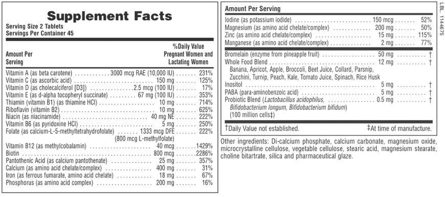 NaturesPlus Source Of Life Prenatal 90 tablets 2023-10-6834 фото