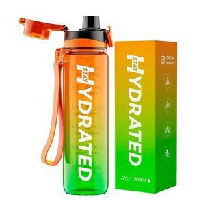 Brave U Hydrate Waterbottle (1 L orange/green) 24480-01 фото