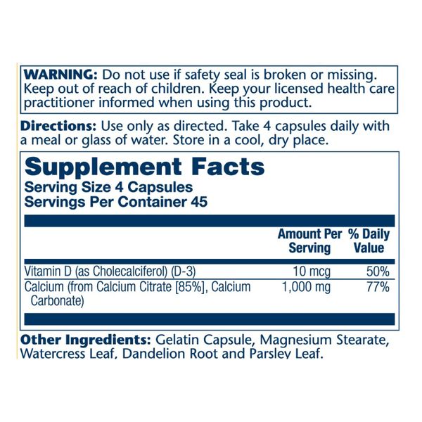 Solary Calcium Citrate with Vit D3 1000 mg 180 caps 2023-10-2416 фото