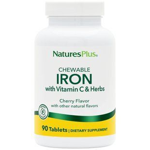 NaturesPlus Iron with Vitamin C & Herbs 90 tablets 2023-10-2361 фото