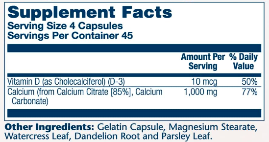 Solary Calcium with Vit D3 Citrate 1000 mg 90 caps 2022-10-2445 фото