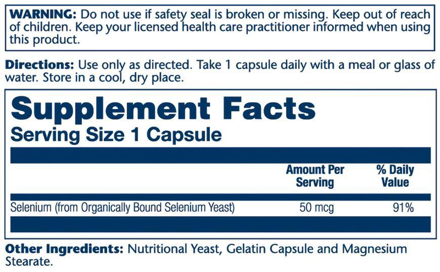 Solaray Selenium 50 mcg 100 capsules 2023-10-3429 фото
