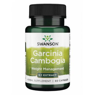 Swanson Garcinia Cambogia 5:1 Extract 80 mg 60 caps 100-85-2286059-20 фото