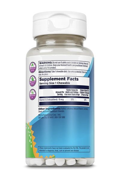 KAL Vitamin D-Rex Kids Bubble Gum 90 chewables 2023-10-2156 фото