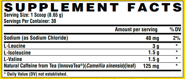 Nutrex Lipo-6 BCAA Intense Фруктовий Пунш 30 servs. 2022-09-0003 фото