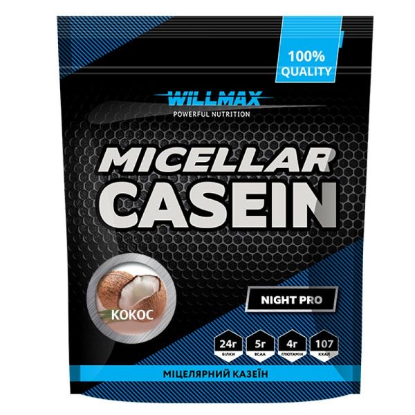 Willmax Micellar Casein 80% Кокос 900г 10861-06 фото