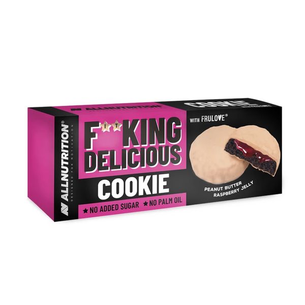 AllNutrition Fitking Delicious Cookie Арахісове Масло Малинове Желе 128г 2023-10-2725 фото