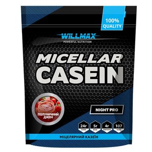 Willmax Micellar Casein 80% Полуничний Джем 900г 10861-05 фото