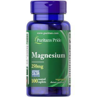 Puritan's Pride Magnesium 250 mg 100 caplets 08822-01 фото