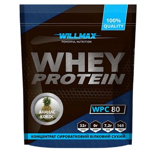 Willmax Whey Protein 80% Ананас-Кокос 920г 10561-01 фото