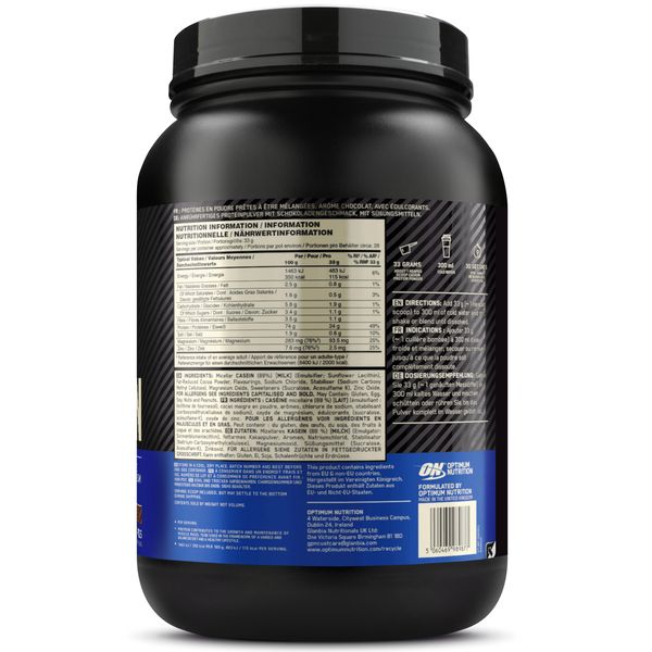 Optimum Nutrition 100% Gold Standard Casein Шоколад 0,9кг 00401-04 фото