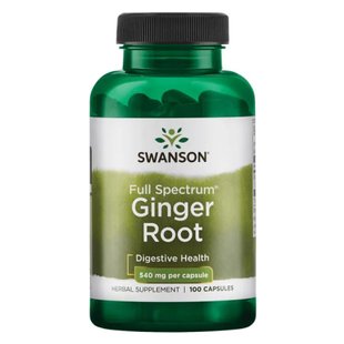 Swanson Ginger Root 540 mg 100 caps 100-78-0682898-20 фото