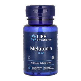 Life Extension Melatonin 3 mg 60 vcaps 2022-10-1876 фото