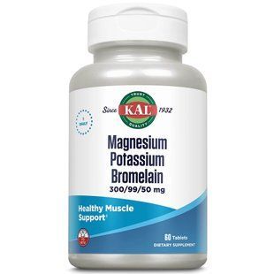 KAL Magnesium Potassium Bromelain 60 tablets 2023-10-7017 фото