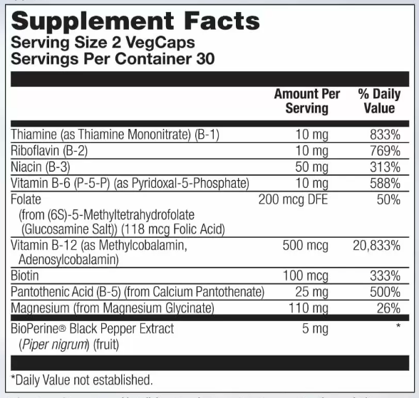 KAL Stress B Magnesium Glycinate 60 vcaps 2022-10-1013 фото