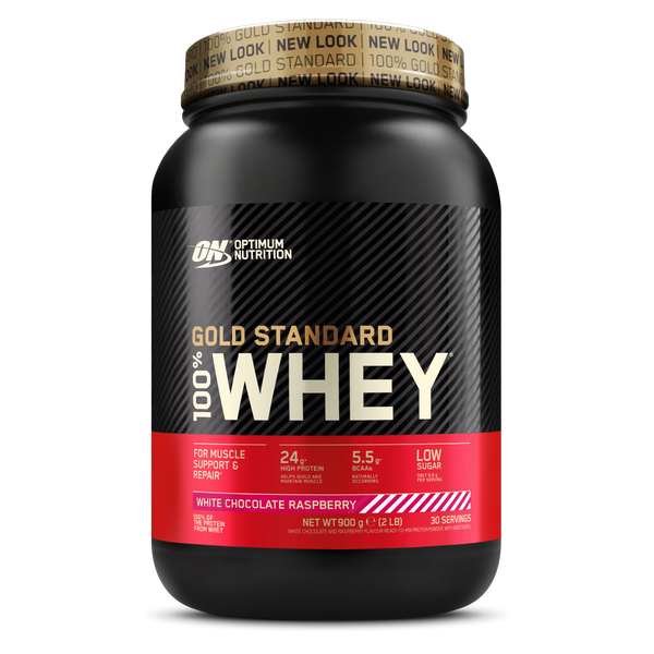 Optimum Nutrition 100% Whey Gold Standard Білий Шоколад Малина 900г 100-73-1873883-20 фото