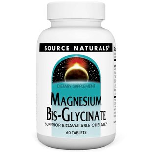 Source Naturals Magnesium Bis-Glycinate 60 tabs 2022-10-1302 фото