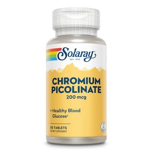 Solary Chromium Picolinate 200 mcg 50 tabs 2022-10-1789 фото