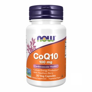 NOW CoQ10 100 mg 30 vcaps 100-30-3542725-20 фото