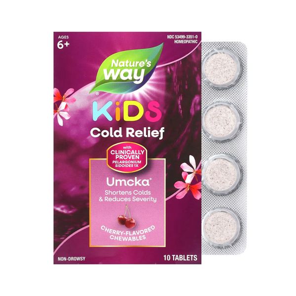 Nature's Way Umcka Coldcare Cherry Kids 10 chew tabs 2022-10-1112 фото