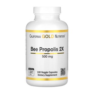 California Gold Nutrition Bee Propolis 2X 500 mg 240 caps 2023-10-2769 фото