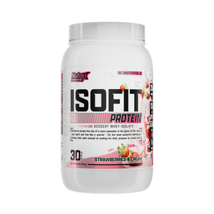 Nutrex Isofit Gourmet 100% Whey Isolate Полуниця з Вершками 978г 2022-09-9939 фото