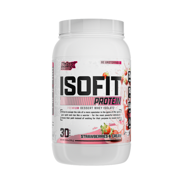 Nutrex Isofit Gourmet 100% Whey Isolate Полуниця з Вершками 978г 2022-09-9939 фото