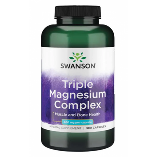 Swanson Triple Magnesium Complex 400 mg 300 caps 100-89-7242277-20 фото