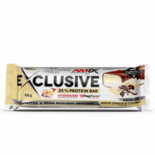 Amix Exclusive Protein Bar Білий шоколад-Кокос 85г 21957-08 фото