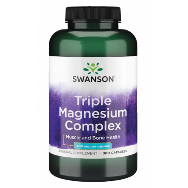 Swanson Triple Magnesium Complex 400 mg 300 caps 100-89-7242277-20 фото