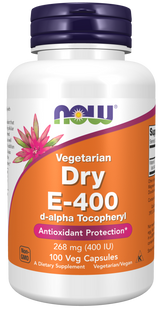 NOW Vitamin E-400 Vegetarian Dry Veg 100 сaps 2022-10-2314 фото