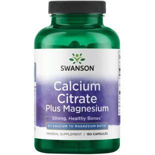 Swanson Calcium Citrate Plus Magnesium 150 capsules 20554-01 фото