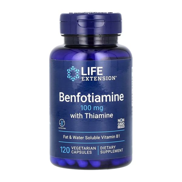 Life Extension Benfotiamine with Thiamine 100 mg 120 vcaps 2022-10-1882 фото