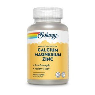 Solaray Calcium Magnesium Zinc 100 veg caps 19888-01 фото
