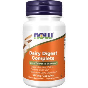 NOW Dairy Digest Complete 90 veg capsules 2022-10-0087 фото