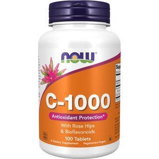 NOW Vitamin C-1000 100 tablets 07914-01 фото