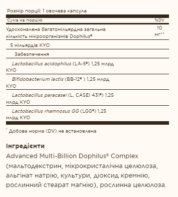 Advanced Multi-Billion Dophilus&reg; - 60 vcaps 2022-10-1515 фото