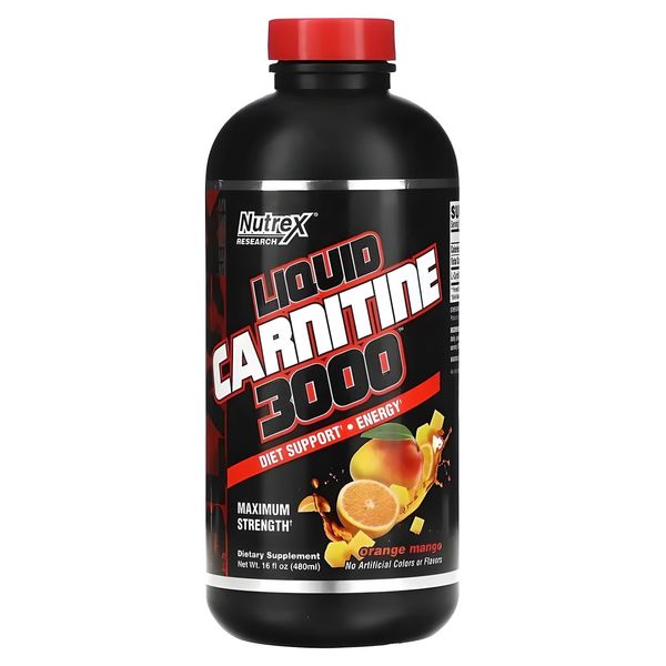 Nutrex Research Liquid L-Carnitine 3000 Апельсин Манго 480мл 2022-09-9942 фото