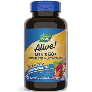 Nature's Way Alive Men's 50+ Complete Multivitamin 130 tablets 2023-10-6940 фото