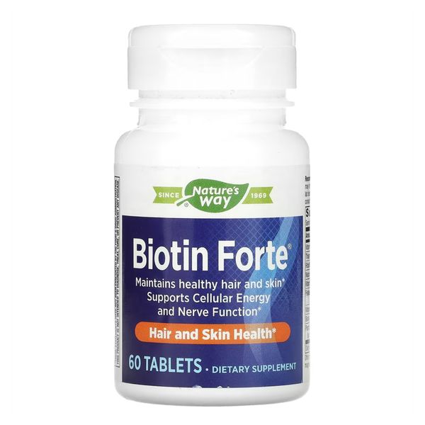 Nature's Way Biotin Forte 5 mg 60 tabs 2022-10-1067 фото