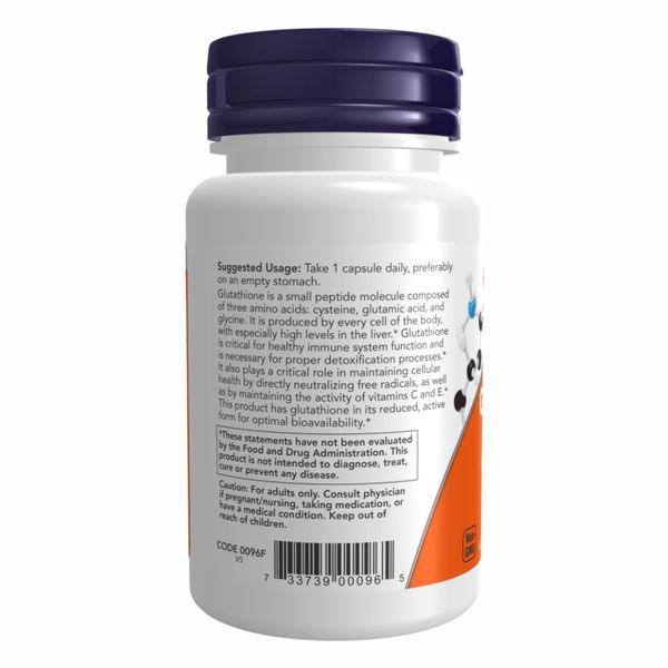 NOW Glutathione 250 mg 60 vcaps 2022-10-2544 фото