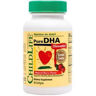 ChildLife Pure DHA Chewable Natural Berry 90 softgels  2023-10-7619 фото