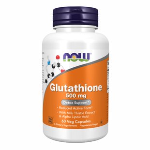 NOW Glutathione 500 mg 60 vcaps 2022-10-1423 фото