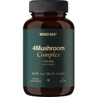Mind Shi 4Mushroom Complex 1000 mg 60 vegan capsules 2023-10-4390 фото