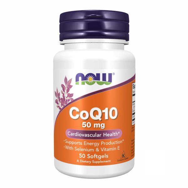 NOW CoQ10 50 mg 50 Softgels 100-76-0449692-20 фото