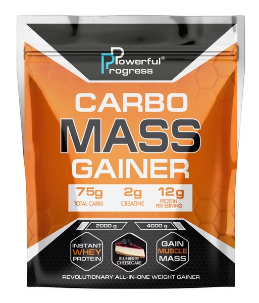 Powerful Progress Carbo Mass Gainer Чорничний Чизкейк 2кг 18157-05 фото